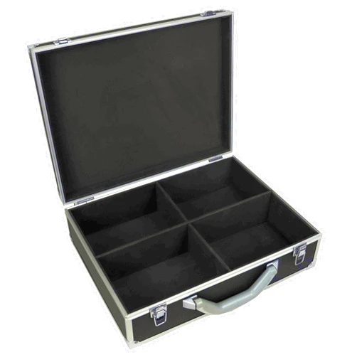 Ursae Minoris Elite Black Aluminum Case with 4 Compartments for US Proof Sets, Mint Sets, Postage Stamps in Glassines, Currency in Sleeves, Top loaders and Other Treasures, Extra Large