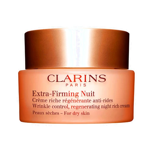 CLARINS Extra-Firming Night Cream | Anti-Aging Moisturizer | In Just 2 Weeks, Skin Appears Visibly Regenerated, Firmer and Tighter* | Evens Skin Tone | Nourishes and Soothes | Dry Skin Type | 1.6 Oz