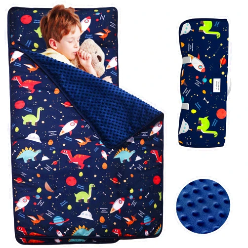 Vencede Nap Mat - Toddler Nap Mat with Pillow and Blanket, Kids Nap Mats for Preschool, Extra Thick Large 55