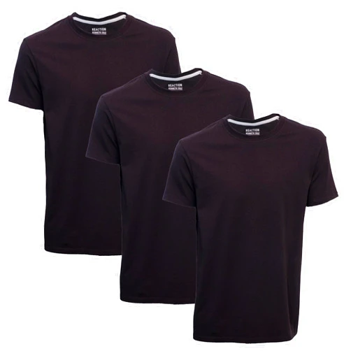 Kenneth Cole REACTION Mens T-Shirt Pack of 3 - UPF 50+ Cotton/Spandex Jersey Slim Fit T Shirts for Men - Tee Shirts 3-Pack