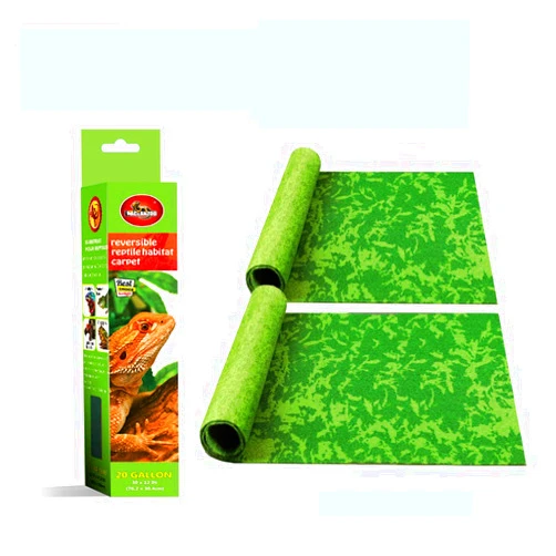 MCLANZOO Reptile Carpet, 30 * 12in Pet Terrarium Liner,Reptiles Cage Mat/Substrate for Snakes, Chameleons, Geckos and Kitchen Use(2sheets) with Tweezers Feeding Tongs