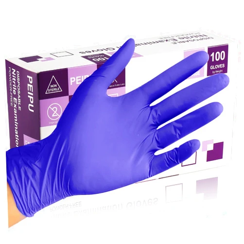PEIPU Nitrile Gloves,Medical Exam Gloves,Disposable Cleaning Gloves,Powder Free, Latex Free,Non-Sterile Protective Gloves