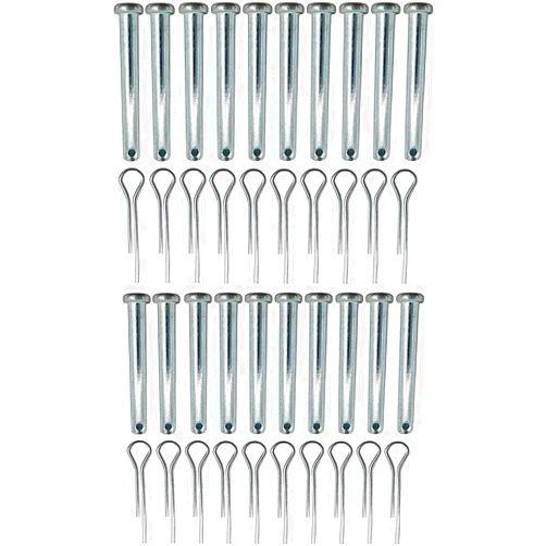 KLMHT 20 Pack Shear Pins Kit 6.35mm x 44.45mm Silver Metal Shear Pin for Snapper Simplicity Briggs & Stratton