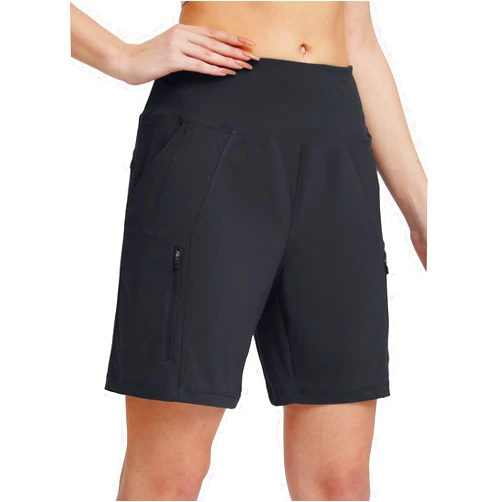 baleaf Women's Athletic Shorts 7 Inch Long Hiking Shorts High Waist Pockets