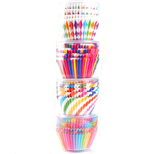 Staruby Cupcake Baking Paper Cups Muffin Cupcake Liners Colorful Rainbow Combo Disposable Baking Cups Set Standard Size,Pack of 400