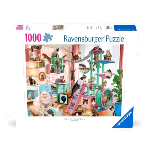 Ravensburger Cat Tree Heaven 1000 Piece Jigsaw Puzzle for Adults - 12000875 - Handcrafted Tooling, Made in Germany, Every Piece Fits Together Perfectly