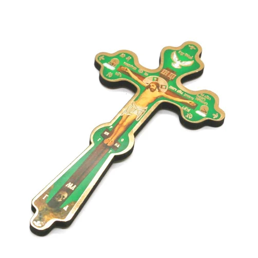 SHRCMHWQRCDJ Orthodox Cross Wall Decor Jesus, For Christ Church Religious Catholic Crucifixo Christian Christmas Gift (Color : 1)