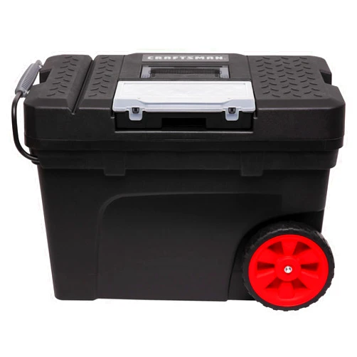 CRAFTSMAN Rolling Tool Box with Wheels, Includes Organizers and Trays, Heavy Duty Plastic, Lockable, 15.2 Inch (CMST33026)