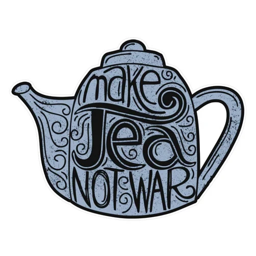 Generic Make Tea Not War Sticker Vinyl Decal Wall Laptop Window Car Bumper Sticker 5