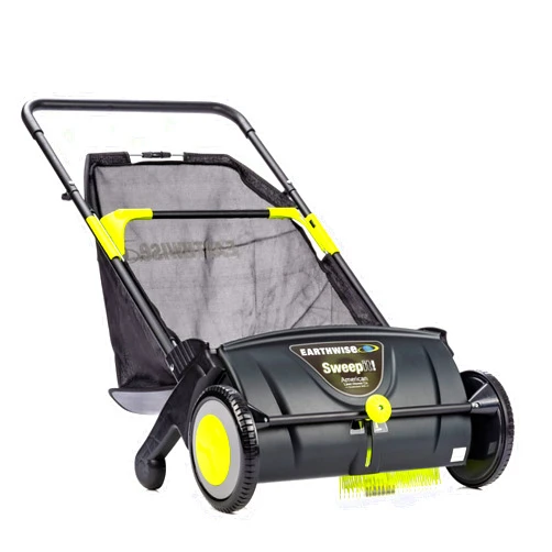 Earthwise Power Tools by ALM Earthwise LSW70021 21-Inch Width Leaf & Grass Push Lawn Sweeper, Black