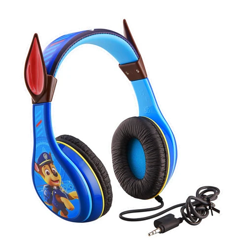 EKids Paw Patrol Chase Headphones for Kids with Built in Volume Limiting Feature for Kid Friendly Safe Listening