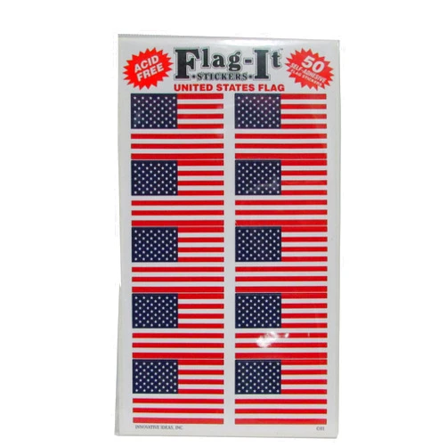 British American Imports United States Flag Self Adhesive Stickers 1 1/8