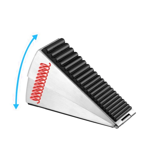 CAGSIG Heavy Duty Door Stopper, Large Door Stopper for Bottom of Door, Adjustable Spring Loaded Door Stoppe Up to 3 in Tall Door Stop Wedge
