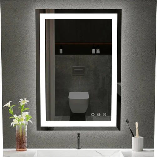 BesMirror 20x28 Inch LED Bathroom Mirror - Anti-Fog, Stepless Dimmable - Bathroom Mirror with Lights - 3 Color LED Mirror for Bathroom, IP54 Waterproof, Horizontal/Vertical