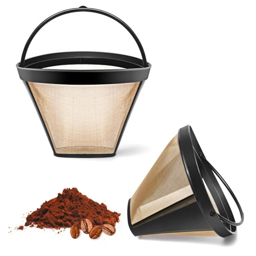 BRENSTEN Reusable #4 Cone Coffee Filter Basket for Cuisinart Coffee Makers Cuisinart Coffee Accessories - 2 Pack Permanent Replacement for Cuisinart Coffee Brewers