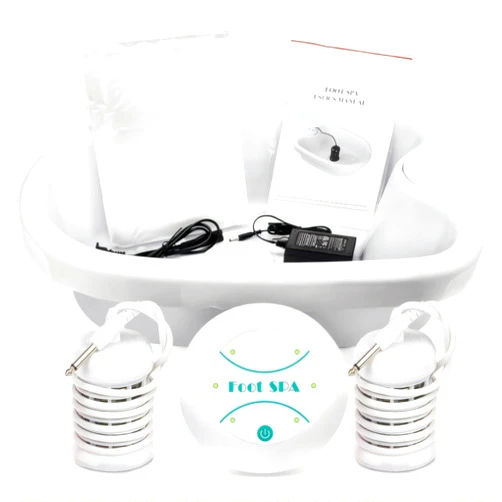 Lecaung Ionic Detox Foot Bath Machine, Personal Ionic Foot Cleanse Ionic Foot Bath SPA Machine Foot Detox System for Home Beauty Salon Spa with Basin, 100 Liners