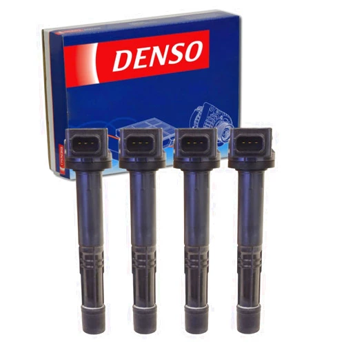 Sixity Auto 4 pc DENSO Direct Ignition Coils compatible with Honda CR-V 2.4L L4 2002-2009