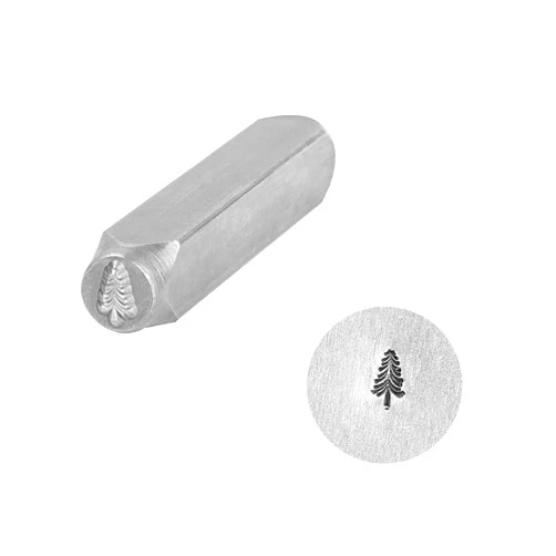 BESTNULE Metal Design Stamps Punch Stamping Tool, Hard Carbon Steel Tools to Stamp or Punch Metal, Jewelry, Clay, Leather, Wood (Tree 2)