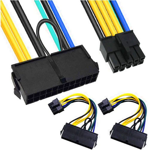 DKARDU 24 Pin to 10 Pin ATX PSU Power Supply Cable, 24 Pin Female to 10 Pin Male ATX Power Adapter Connector for Lenovo IBM Motherboard, 2 PCS, 30cm 12-inch