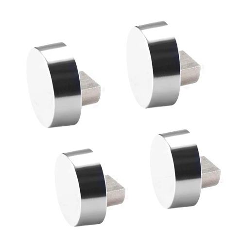 uxcell Mirror Clips - Zinc Alloy Glass Clips Clamps Holder Round Shape for 6-7mm Thick Mirror , 4 Pcs