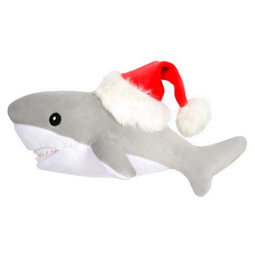 iscream Great White Christmas Shark with Santa Hat 9.25