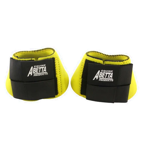 Generic Abetta Pro Neoprene No Turn Bell Boots Chartreuse Size Medium Horse Tack
