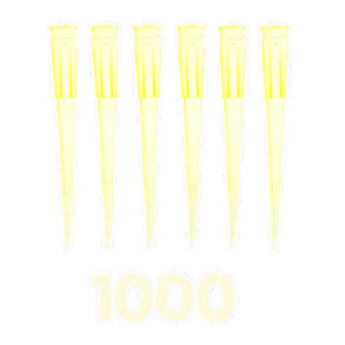 Kashi Scientific 200uL Pipette Tips, Kashi Scientific Universal Non-Filter Tips for Pipette 200 uL, Sterile Bulk Pipette Tips with Clear Graduation, 200uL Pipet Tips, DNase RNase Free,1000 Tips/Bag - Yellow