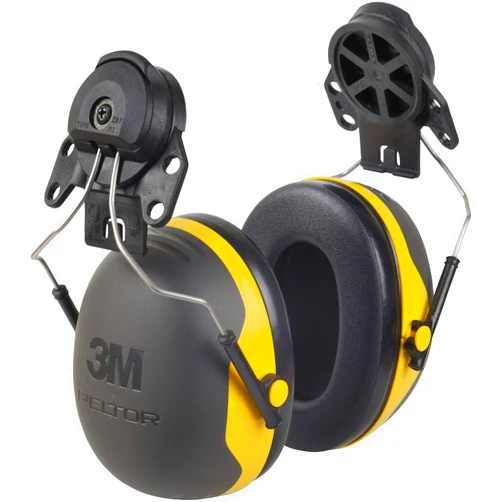 3M PELTOR Ear Muffs, Noise Protection, Hard Hat Attachment, NRR 24 dB, Construction, Manufacturing, Maintenance, Automotive, Woodworking, X2P3E,Black/Yellow