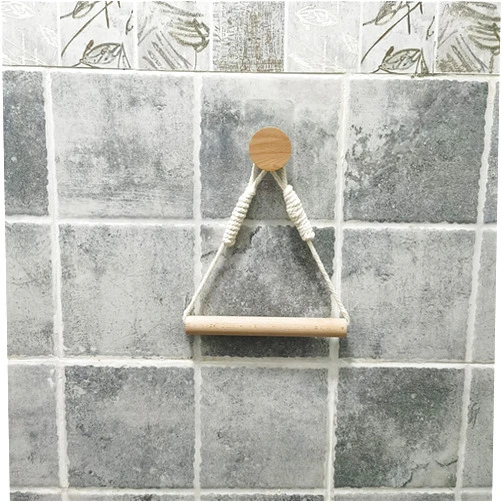 SAITOM Tissue Dispenser Round Hook Vintage Towel Hanging Rope Toilet Paper Holder Home Hotel Bathroom Decoration Supplies Tissue Dispenser (Color : Chuanxin)
