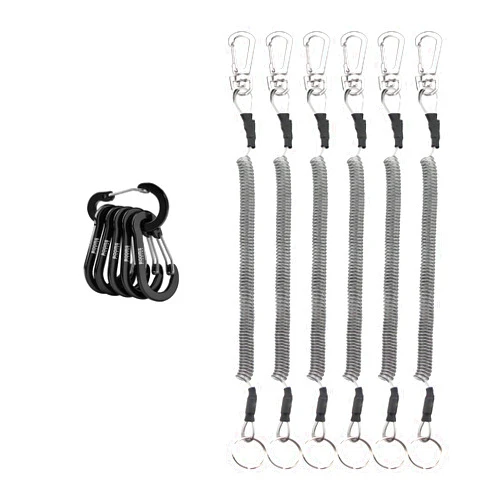 Booms Fishing CC1 Carabiner Clips and T04 Fishing Lanyard