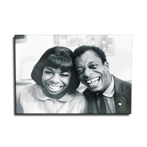 ZEEZFA NINA Simone James Baldwin Canvas Art Poster and Wall Art Picture Print Modern Family Bedroom Decor Posters 12x18inch(30x45cm)