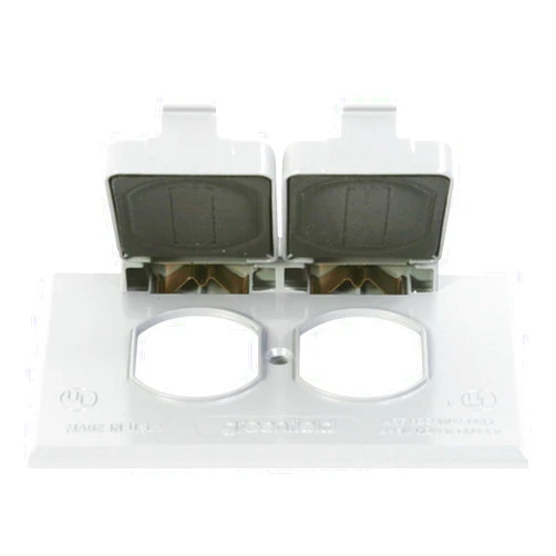 Greenfield Made in The U.S.A. CDRHWS Series Weatherproof Electrical Outlet Box Cover, White