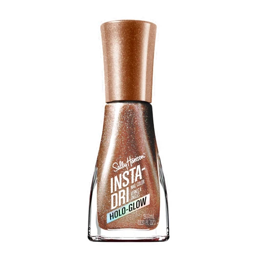 Sally Hansen Insta-Dri® Holo-Glow, On the Glow, Quick Dry, Long Lasting, Streak-Free Shine, Metallic Brown Nail Polish