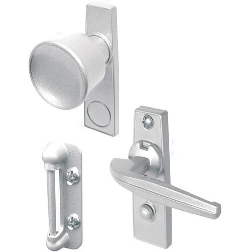 Prime-Line K 5000 Tulip Knob Latch, 1-3/4 In. Mounting Holes, Aluminum (1 Set)