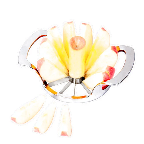 Hebrone Apple Slicer, Upgraded Version 12 Blades Extra Large Apple Corer, Stainless Steel, Ultra Sharp, Easy to use, Time Saving. Apple Cutter And Divider, Kitchen Gift Item.