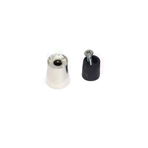 FICUS GIFT-1-Solid Brass Silver Polish Spare Foot Tip-and-Screw for Walking Stick Spare Parts & Accessories.