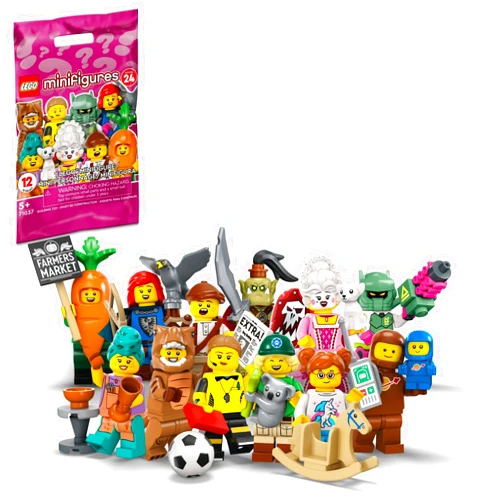 LEGO Minifigures Series 24 71037, Limited Edition Mystery Minifigure Blind Bag, 2023 Set, Collectible Characters with Toy Accessories