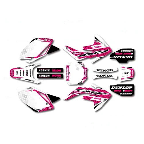 Boston Decal Works Pink Cheetah Graphic Kit fits Honda CRF150R Shroud CRF 150 decal sticker 07-17