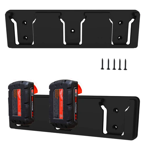 SZWJT-LV Battery Holder for Milwaukee M18 18V Battery, Mount 3 Slot Bulk Battery Garage Tool, Milwaukee Battery Holder for Work Van, Shelf, Toolbox