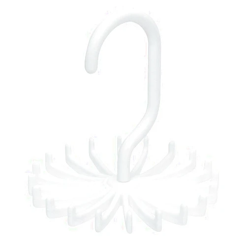 GENERIK Umiwe(TM) 360 Degree Rotate Twirling 20 Hook Plastic Tie Rack Scarf Hanger Organizer- White With Umiwe Accessory