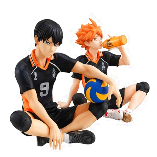 QAHEART Hinata Shoyo/Tobio Kageyama Noodle Stopper Figure Boy Model Figur PVC Model Doll Desktop Ornaments
