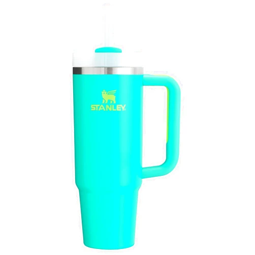 Stanley Quencher H2.0 FlowState Stainless Steel Vacuum Insulated Tumbler with Lid and Straw for Water, Iced Tea or Coffee, Smoothie and More, Tropical Teal, 30 oz