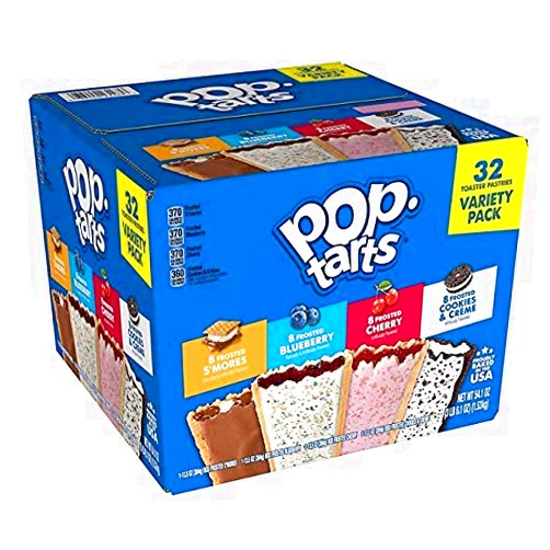 Pop-Tarts PopTarts Toaster Pastries Variety Pack 32 Pastries Net Wt 54.1 Ounce