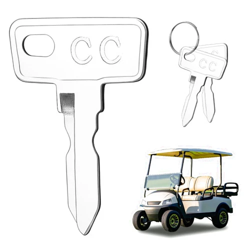 ECuoPix 2 pcs Replacement Golf Cart Keys for Club Car, Ignition Key Set for 1982 Up Club Car DS and 2004 Up Club Car Precedent Golf Carts