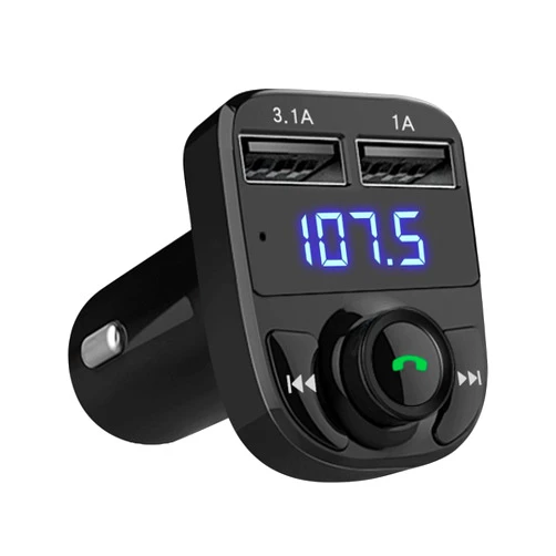 LIHAN Handsfree Call Car Charger,Wireless Bluetooth FM Transmitter Radio Receiver,Mp3 Audio Music Adapter,Dual USB Port Compatible for All Smartphones,Samsung Galaxy,LG,HTC,etc.