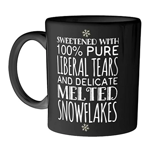 Deplorable Diva Liberal Tears and Melted Snowflakes Mug, Black, 11 oz