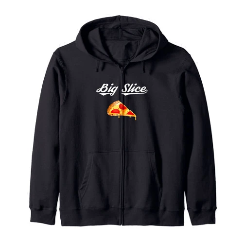 Foxrose Pregger Pizza Lover Pregnancy Announcement Big Slice Pizza Belly Expectant Dad Pizza Pregnancy Reveal Zip Hoodie