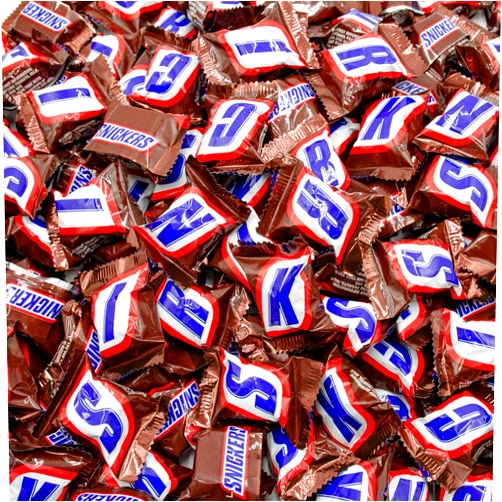 Donty-Tonty SNICKERS MINIS Milk Chocolate Candy Bars 2 lb – Bulk Bag, Bite Size, Roasted Peanuts & Nougat & Caramel, Individually Wrapped (110 Pieces)