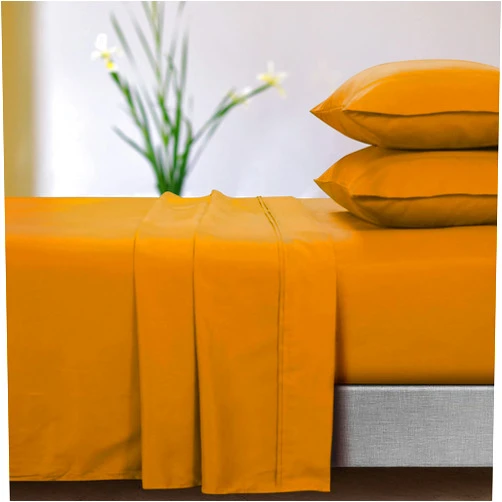 Tribeca Living Microfiber 110-GSM Deep Pocket Sheet Set King Mustard