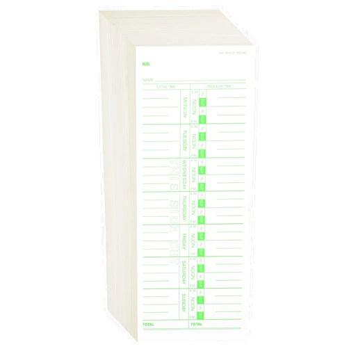 ALGLEA 500PCS Time Cards for Employees Weekly, 1 Sided Time Sheets, 3-1/2
